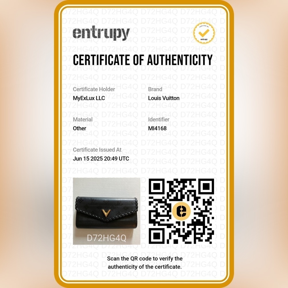 Authentic Louis Vuitton Cuir wallet W/COA - Picture 2 of 16